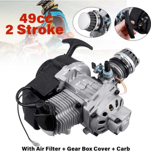 49cc 2 Stroke Pocket Bike Engine Motorcycle Engine Motor Air Filter Pullstart Quad Pocket Bike Cross Bike ATV