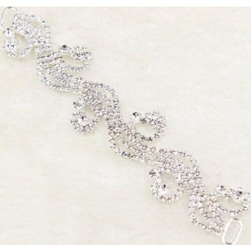 30 Pcs Bling Crystal Rhinestone Bikini Connectors Buckle Clothing Decor Beachwear Connector 14x3.1cm