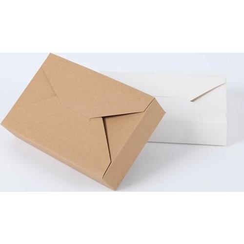 300pcs/lot 19.5cmx12.5cmx4cm kraft paper gift box envelope type kraft cardboard boxes package for wedding party invitation cards