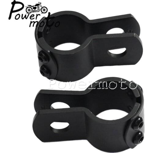 Black/Chrome 32mm 38mm 28mm Highway Footpeg Mount Clamp 1 1/4" Crash Bar Footrest Support Bracket Universal 1-1/2" for Cruiser