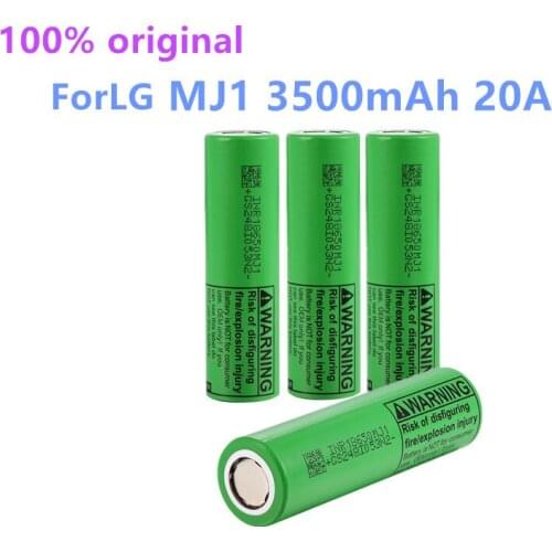 4pcs 2022 New 100% Original MJ1 INR18650 Battery 3.7v 3500mAh 18650 Li-Ion Rechargeable Battery ForLG MJ1 3500mah battery