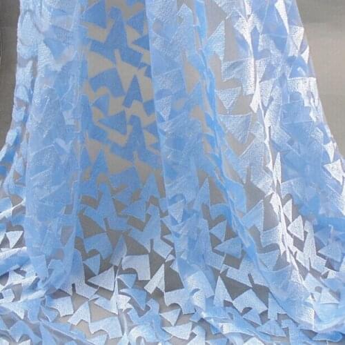 5Yards New Style Transparent Mesh Embroidery Lace African Net Lace French Voile Guipure Tulle Mesh Lace Fabric For Wedding Dress