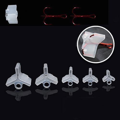 50Pcs Fishing Treble Hooks Holder Covers Case Bonnets Caps Protector Set
