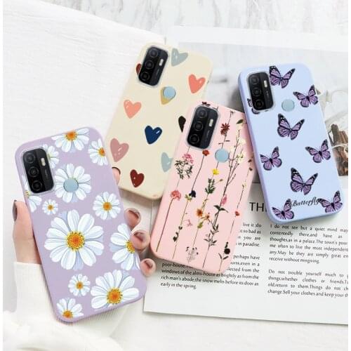 For OPPO A53 2020 Case Cute Flower Silicone Soft TPU Shockproof Cover For oppo a53s 2020 A 53 53s A 32 6.5'' Bumper Coque Fundas