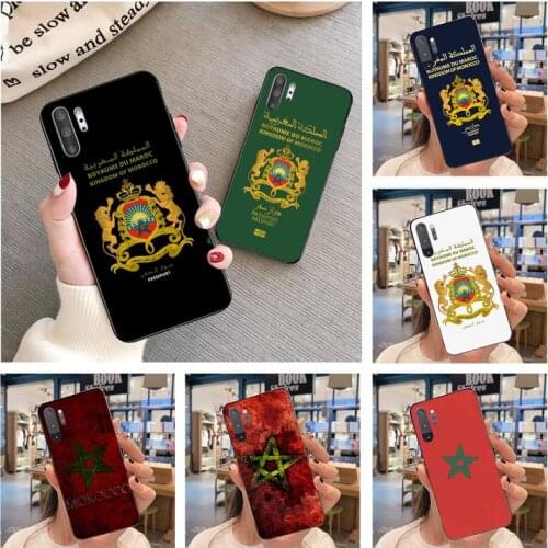Morocco Flag Passport Phone Case For Samsung Galaxy Note20 ultra 7 8 9 10 Plus lite Samsung M21 M31S M30S M51