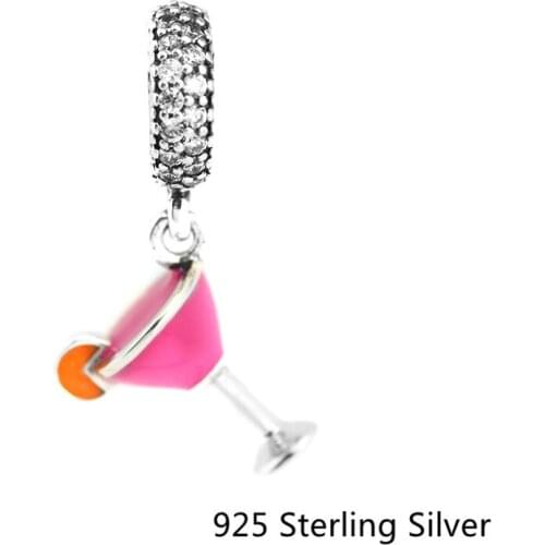 CKK Fruity Cocktail, Mixed Enamel Charms 925 Sterling Silver Beads Original Jewelry Making Fits For Bracelets