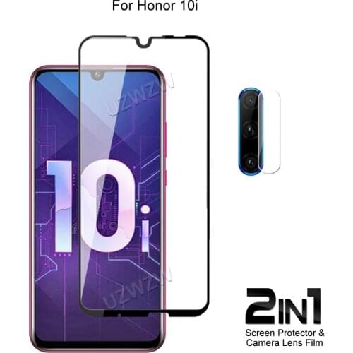 For Honor 10i Camera Lens Protecting Film & Full Coverage Protective Tempered Glass Phone Screen Protector
