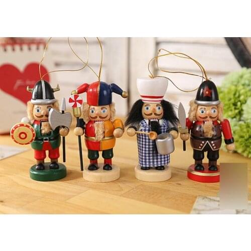HT005 puppets doll toy 10CM chubby pier Nutcracker children Christmas toy gift walnut troopers 4 pcs/lot