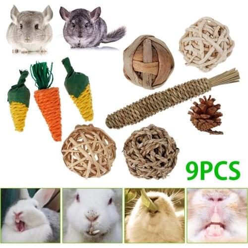 Pet Teeth Grinding Hamster Toys Bite Resistant Dog Cleaning Chewing Toys For Rabbits Bird Parrot Guinea Pig