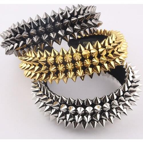 Exquisite personality headband New Baroque Fashion Rivet Sponge Exaggerated Hair Hoop Ladies PromHair Accessories Headdress 937