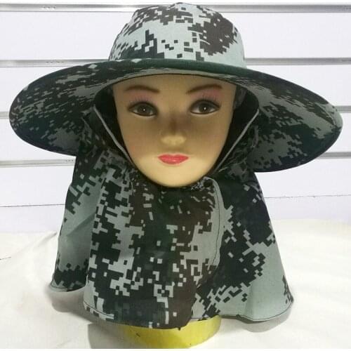 Camouflage Shawl Fishing Hat Visor Sun Cap Outdoor Climbing Sunscreen Fisherman Detachable