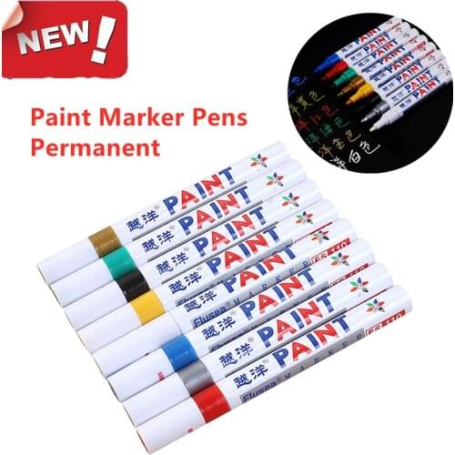 Paint Brush Fade-proof Car Tyre Tire Tread CD Metal Permanent Paint Marker Graffti Drawing Stationery Paint Brush Art Supplies