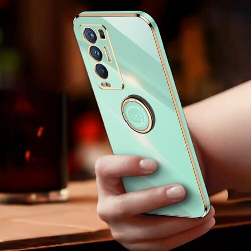 Ring Silicone Phone Case For OPPO Find X3 X2 Lite Neo Reno 2Z 4Z 3 4 6 5 Pro Plus A31 A91 A52 A72 A53 A94 A5 A9 2020 Cover Case