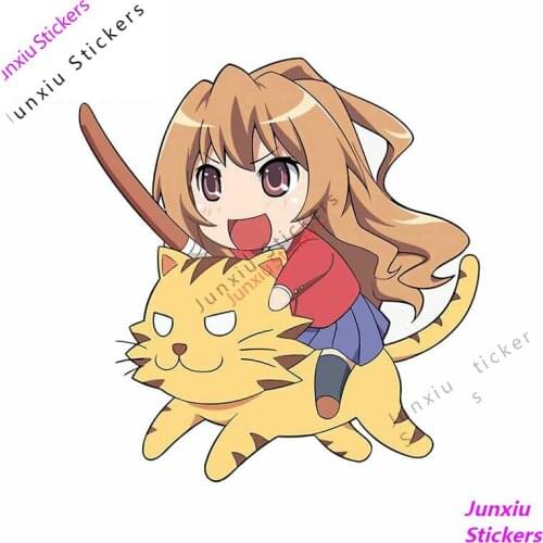 Toradora Fine Decal Laptop Car Stickers Sunscreen Windows Bumper Scratch-Proof Waterproof JDM SUV RV Auto Decoration KK13*12cm