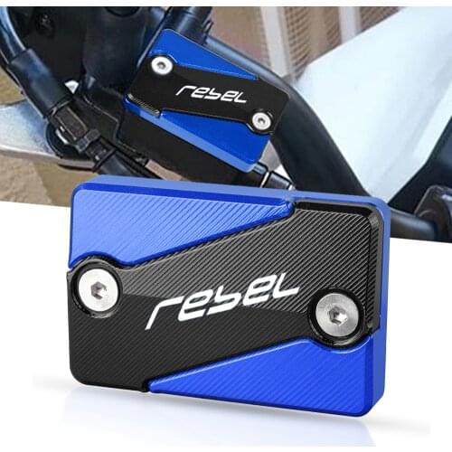 Rebel Motorcycle CNC Front Brake Fluid Cap Cover Master Cylinder Fluid Pump Tank Protector For Honda Rebel 500 300 250 2017-2018