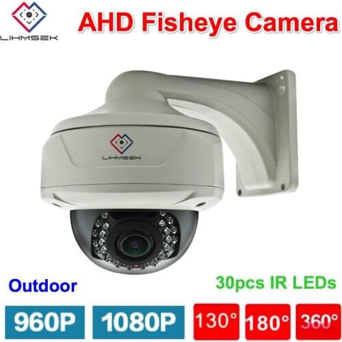 Lihmsek 2MP Security Panoramic AHD Camera Fisheye Lens 360 degree Video Surveillance HD 960P 1080P Surveillance 130 180 degree