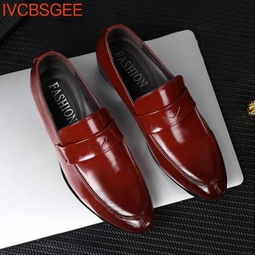 Fashion Slip On Men Dress Shoes Men Oxfords Fashion Business Dress Shoes New Classic Leather MenS Suits Shoes