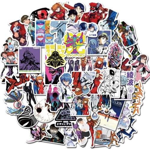 10/30/50PCS Cartoon Anime Evangelion Character Graffiti Waterproof Sticker Suitcase Luggage Decoration Wholesale