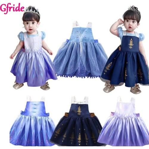 New Baby Girl elza Dress Up Aprons Mess Play Clothes Tale bib Fit Childrens Drawing Dining Waterproof Costume