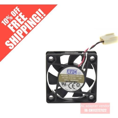 NEW AVC DS04010B12U 4CM 4010 12V 0.14A silence Cooling fan