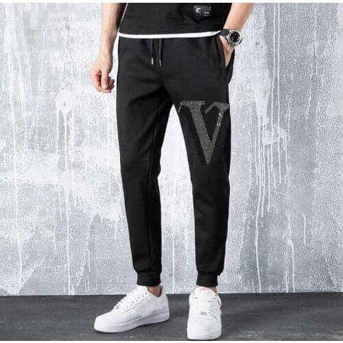 Clothing Mens Fashion pants Casual Men Sportswear Rhinestones Men Sweatpants