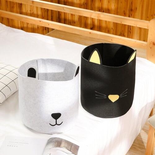 Suitable for Dogs, Felt Storage Bucket, Storage Basket, Pet Supplies, Toy Storage Box, Dirty Clothes Storage Bag, Bucket