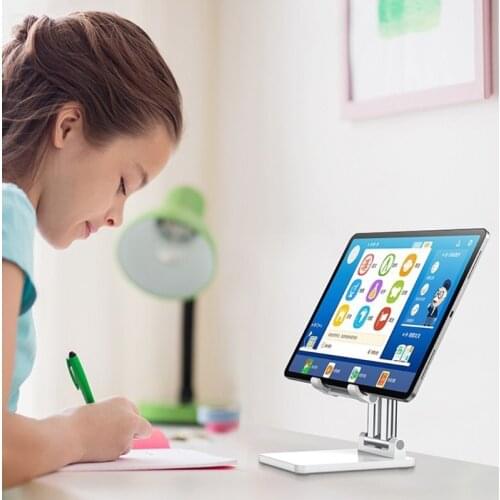 Cell Phone Stand Angle Height Adjustable Phone Stand for Desk Thick Case Friendly Phone Holder for All Smartphone Tablet