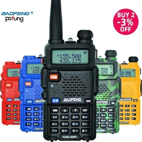 BaoFeng UV-5R 5W Walkie Talkies VHF/UHF136-174Mhz&400-520Mhz Dual Band Two Way Radio Baofeng UV 5R Handheld Walkie talkie UV5R