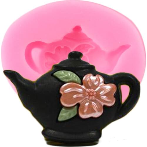 3D Teapot Silicone Molds Fondant Cake Decorating Tools DIY Cake Baking Candy Chocolate Mould Resin Clay Soap Moulds