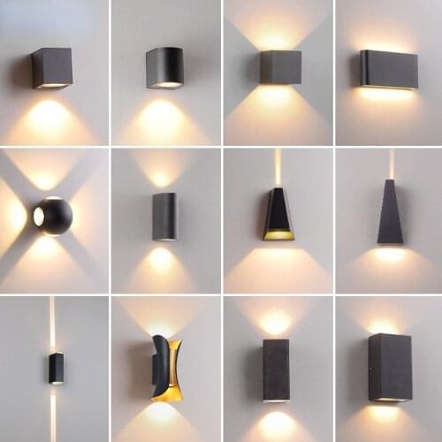 Modern simple outdoor waterproof LED wall lamp Hotel creative corridor staircase corridor living room bedside wall lamp bedroom