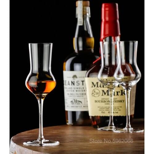 Older Vintage Wine Glasses High-class Restaurants Crystal Whiskey Glass Copita Nosing Goblet Gift Box Packing Scotch Whisky Cup