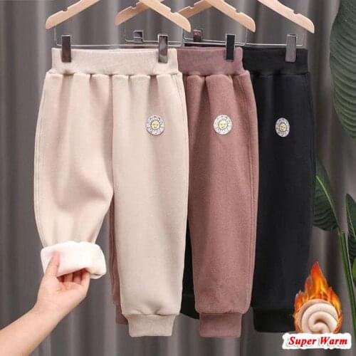 Baby Girls Pants Cotton Autumn Winter Kids Pants for Girls Thermal Underwear Solid Long Trousers Pants for Boys Children Clothes