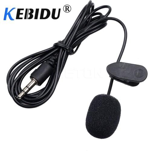KEBIDU 3.5mm Universal Mini Microphone Headset Clip for Speaking Speech Lectures 1.5m Long Cable