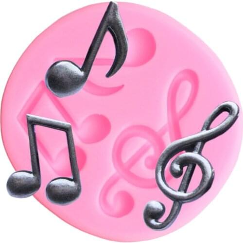 Music Note Silicone Mold Chocolate Fondant Moulds Cupcake Topper Cake Decorating Tools Cookie Baking Polymer Clay Candy Molds