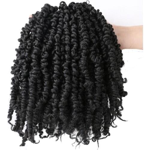 Crochet Hair Extension 10 Inch Bob Passion Twist Hair Pretwisted Ombre Synthetic Crochet Braids