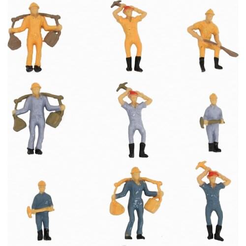 1/50 Scale Resin Humanoid Model Architectural Character Railway Worker Architectural Landscape Diorama 50PCS