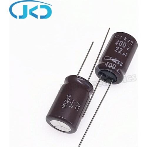 10pcs/Lot 22UF 400V Japan NCC KXG Series 12.5*20mm Low ESR Long Life 400V22UF Aluminum Electrolytic Capacitor NIPPON CHEMI-CON