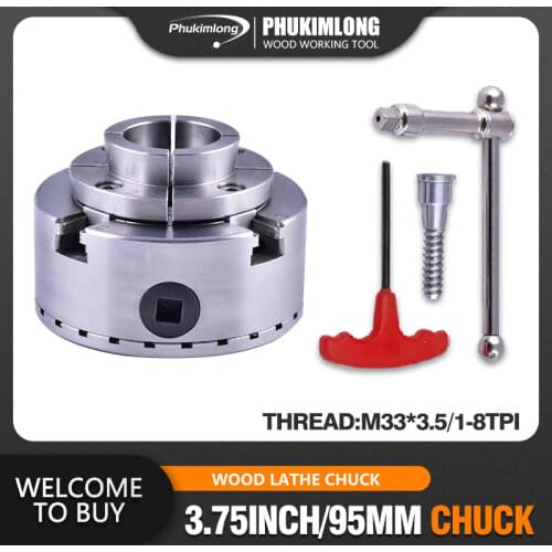 3.75 inch (95mm) 4-jaw self centering wood lathe chuck Scroll chuck mini lathe woodworking machine tool accessories chucks