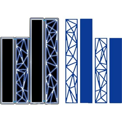 4pcs/Set Multifaceted Borders Metal Cutting Dies Stencil for DIY Scrapbooking Photo Album Embossing Paper Cards Decorative Craft