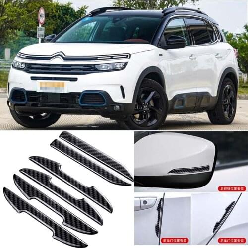 For Citroen C2 C3 C4 C5C6 C8 DS4 DS5 DS6 Car Side Door Edge Mirror Guard Bumper Trim Protector Stickers 6Pcs