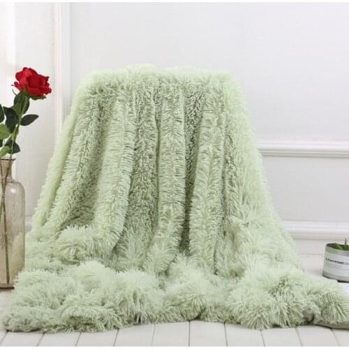 White Super Soft Long Shaggy Fuzzy Fur Faux Fur Warm Elegant Cozy With Fluffy Sherpa Throw Blanket 130X160CM 160X200CM 13 colors