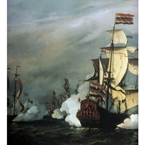 Free Shipping classical sailboat warships seascape canvas prints oil painting printed on canvas home wall art decoration picture