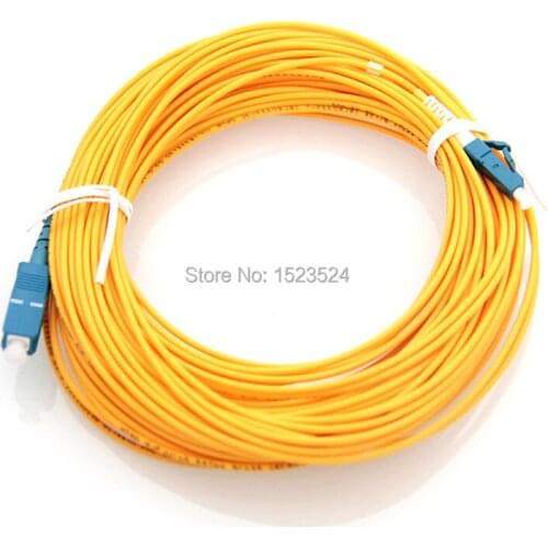 Free Shipping SM SX 3mm 20M SC-LC Fiber Optic Jumper Cable SC/UPC-LC/UPC Fiber Optic Patch Cord
