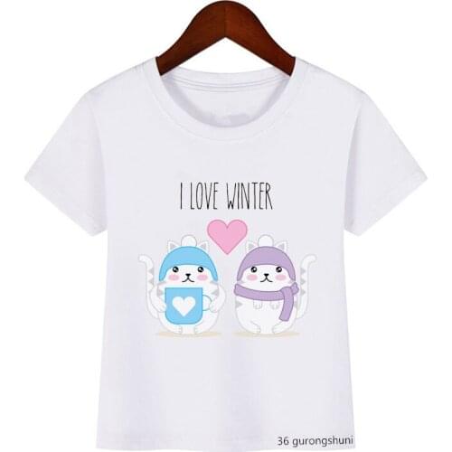 Katzen and Katzenkaktus Cartoon Print Kid T-shirt Kawaii Boys T Shirt Summer Fashion Girls Tshirt High Quality Tops Newly