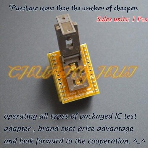 IC TEST SSOP8 to DIP8 Programmer adapter TSSOP8 test socket Pitch=0.65mm width=4.4/6.4mm