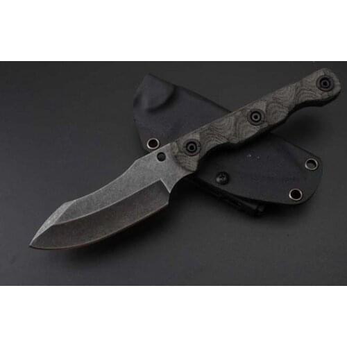 KinArmo Straight Fixed Blade Knife 62HRC VG10 Blade Imported Linen Handle Tactical Hunting Fishing EDC Survival Tool Knives