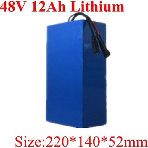 48V 12AH Lithium Ion Battery 18650 Cell with BMS for Electric Scooter Battery 600w 1500w Instead Lead-acid Battery+charger