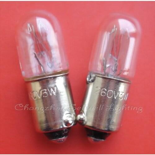 Miniature light 260v 3w ba9s t10x28 A711 GOOD 10pcs sellwell lighting