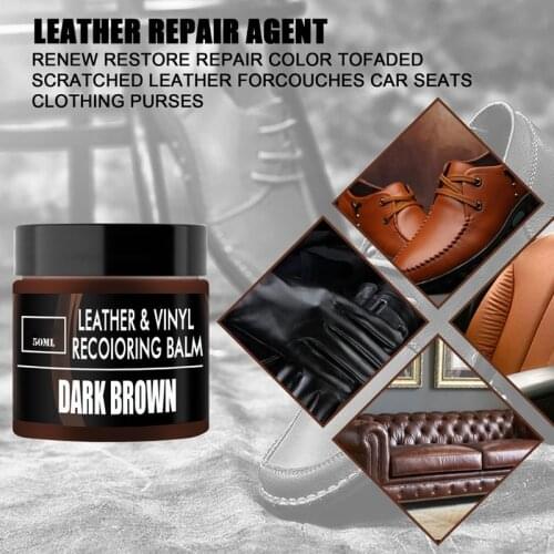 58g/Bottle Multipurpose Leather Re-Coloring Cream Leather Coat Shoes Sofa Refurbishing Liquid with Vivid Colour