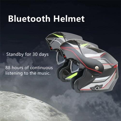 Motorcycle Helmet With Bluetooth Integrated Professional Bluetooth Racing Gaming Helmet Motocross Casco Full Face Helmets